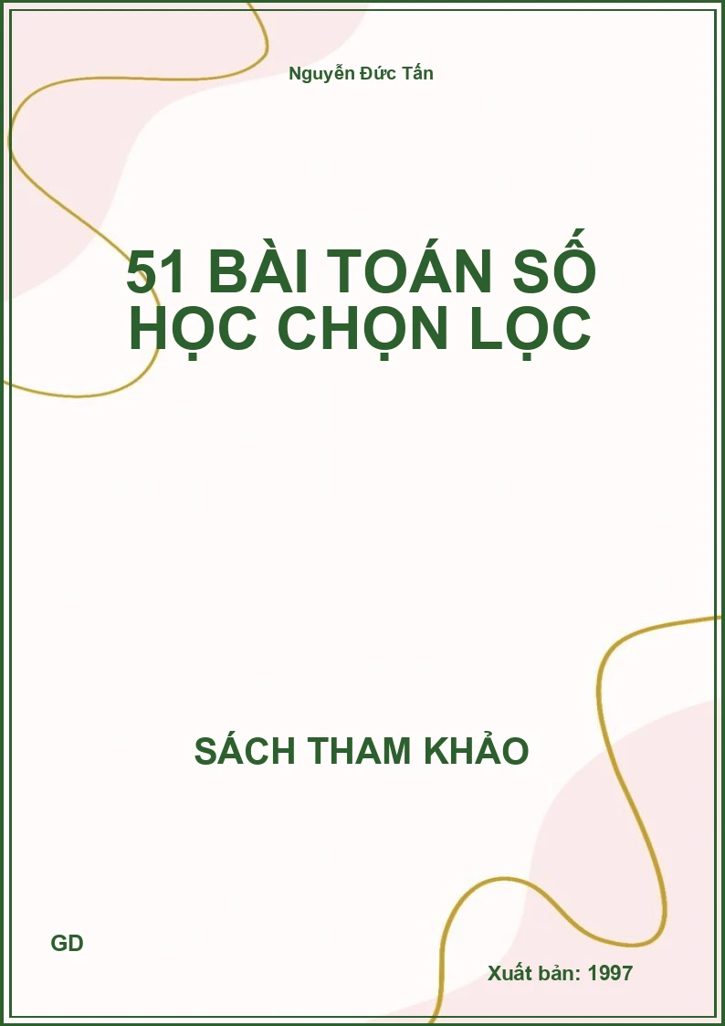 51 Bài toán Số học chọn lọc