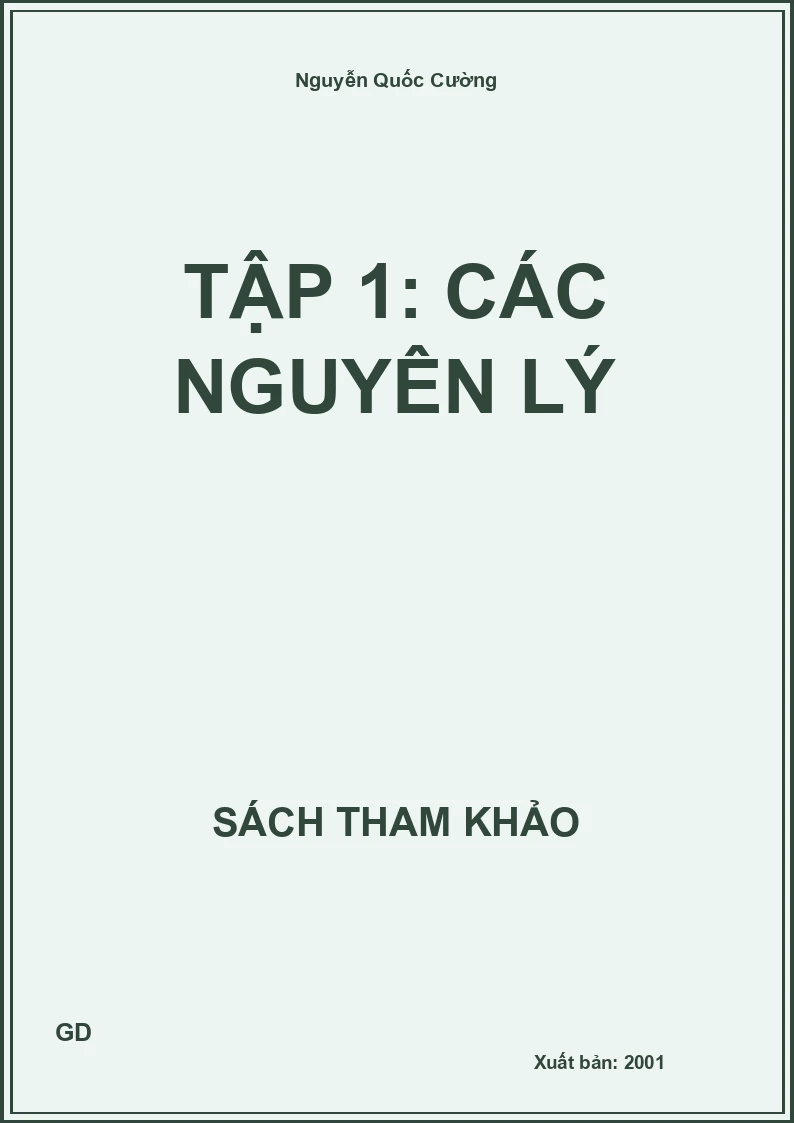 Tập 1: Các nguyên lý