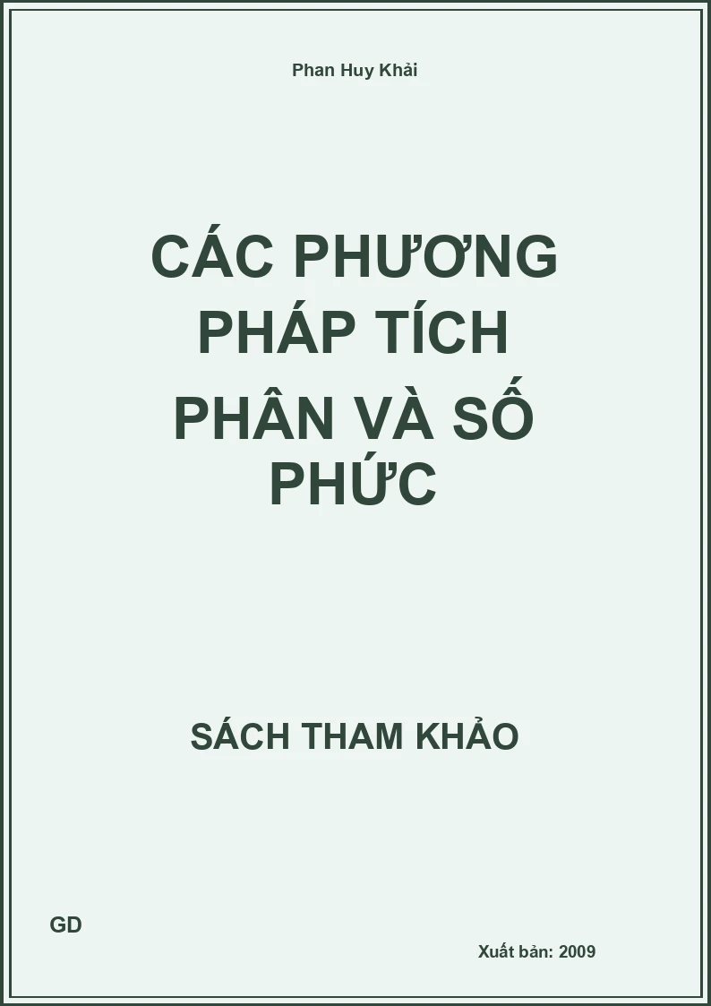 Các phương pháp tích phân và số phức