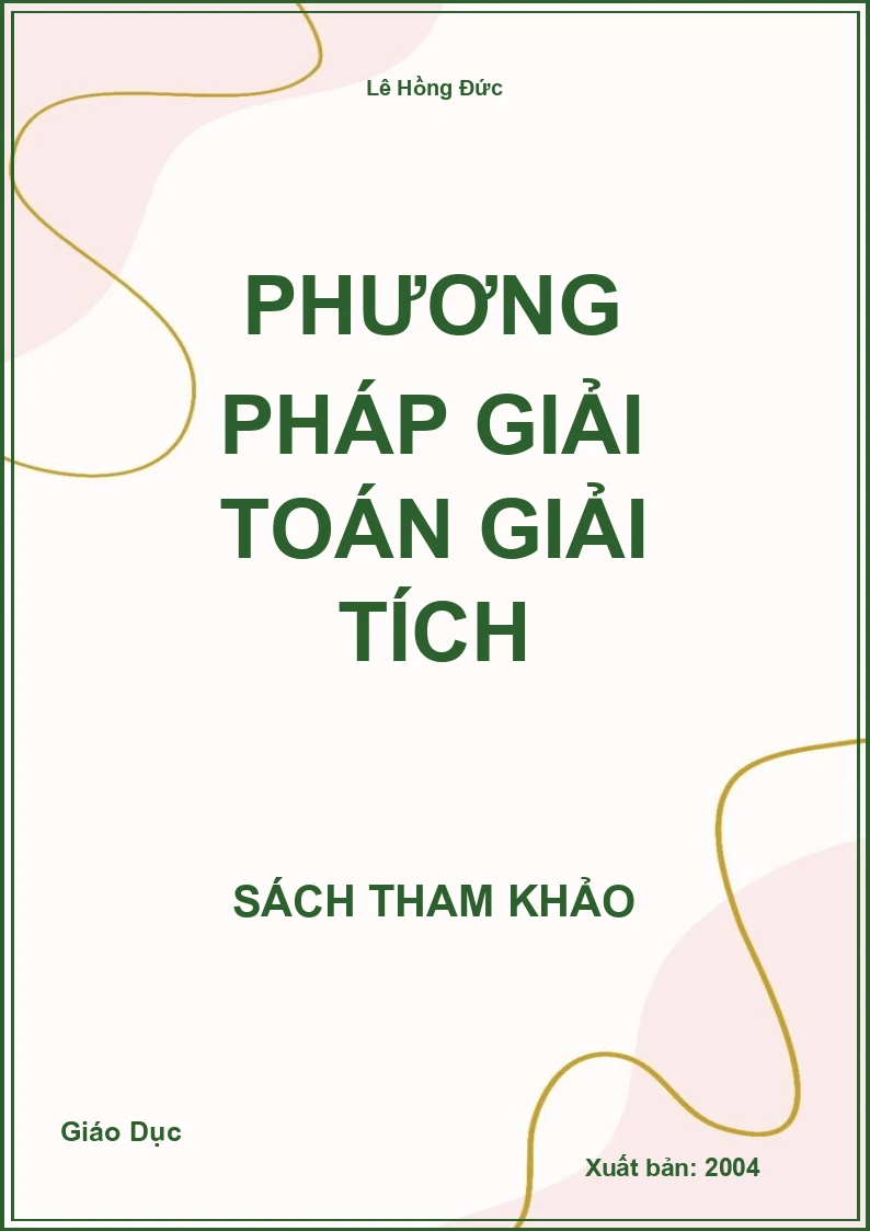 Phương pháp giải toán giải tích