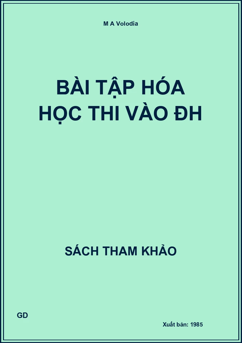 Bài tập hóa học thi vào ĐH