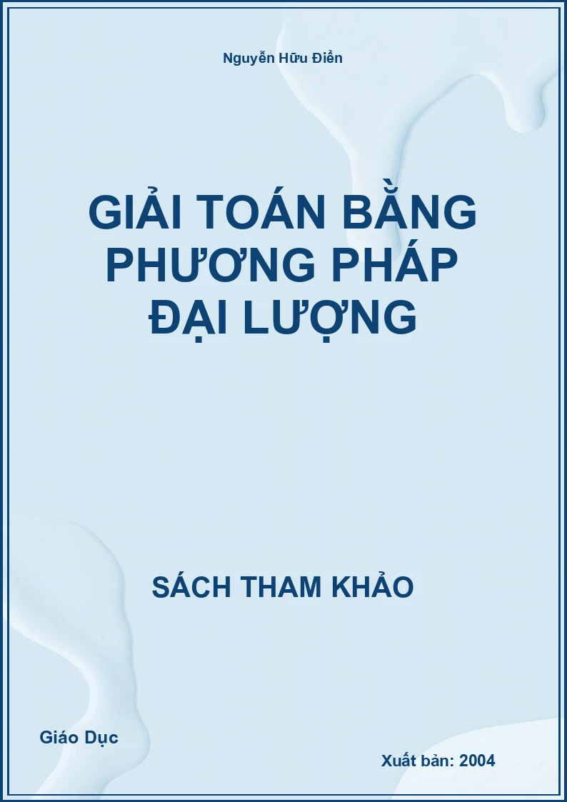 Giải toán bằng phương pháp Đại lượng