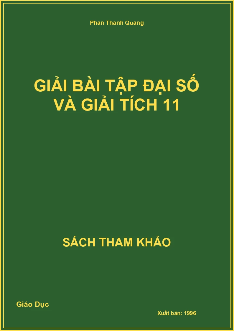 Giải bài tập Đại số và Giải tích 11