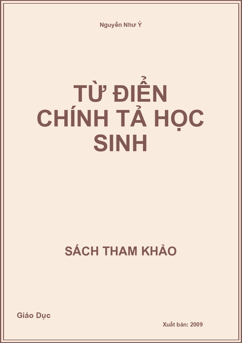 Từ điển chính tả học sinh