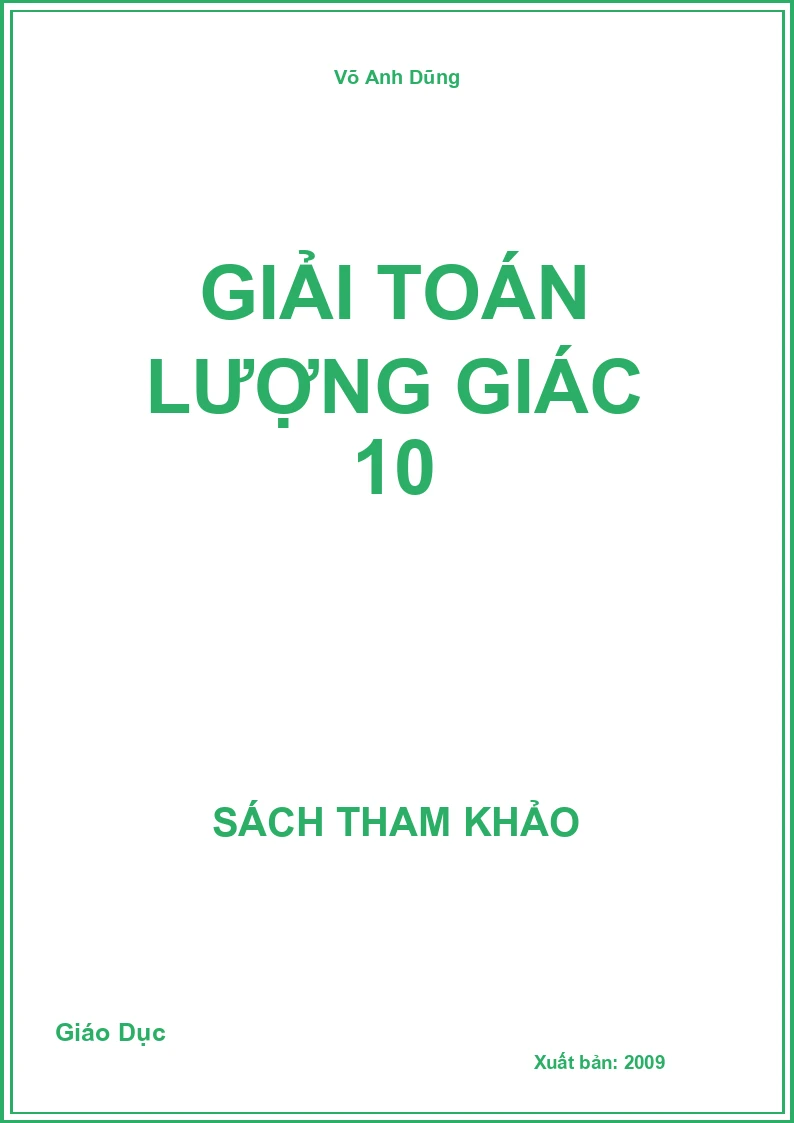 Giải toán lượng giác 10