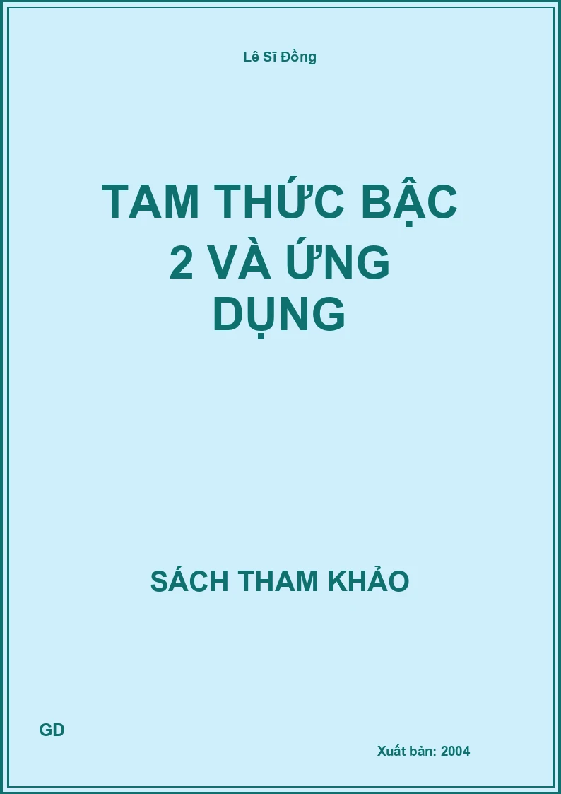 Tam thức bậc 2 và ứng dụng