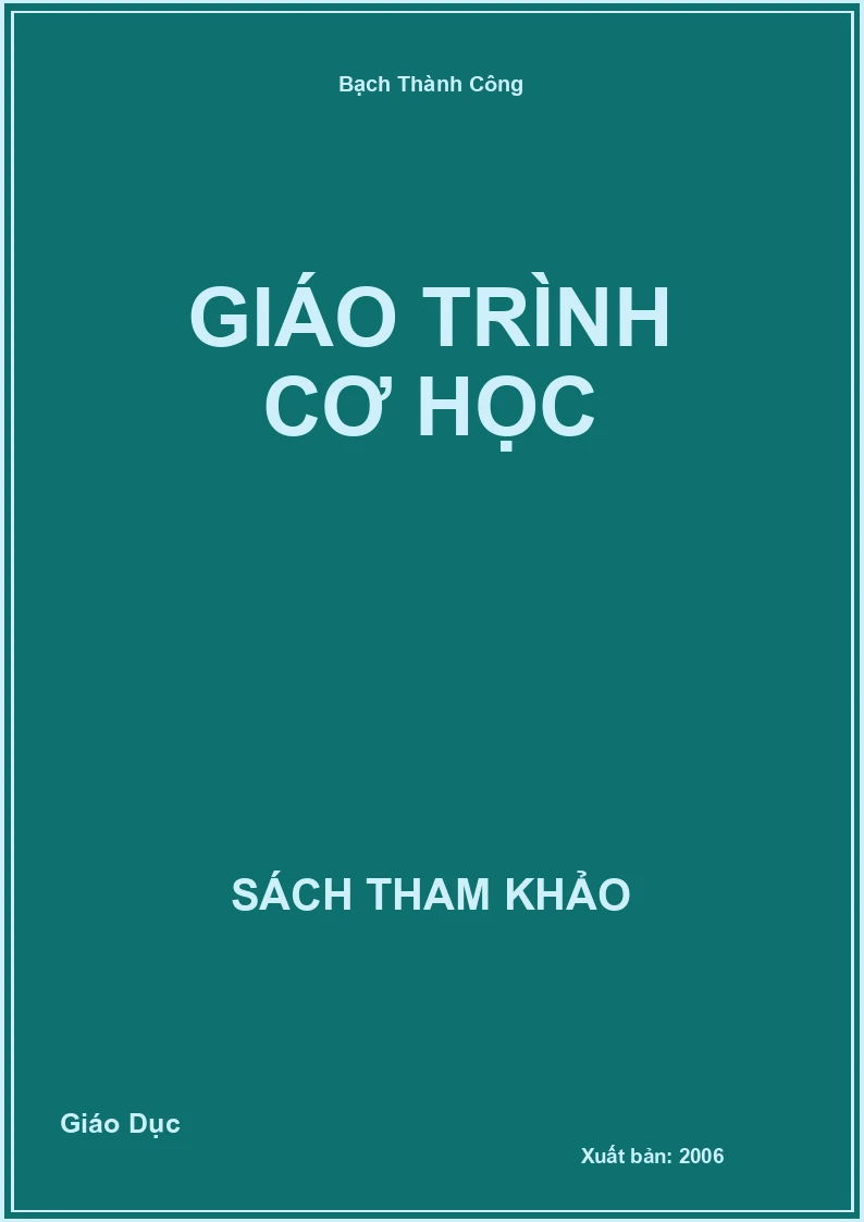 Giáo trình cơ học