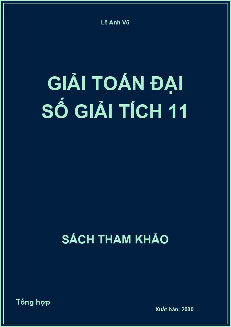 Giải toán Đại số giải tích 11