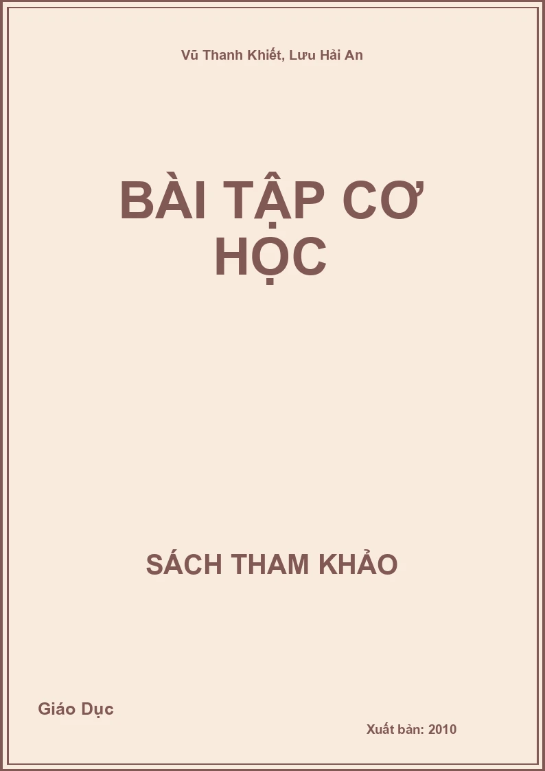 Bài tập Cơ học