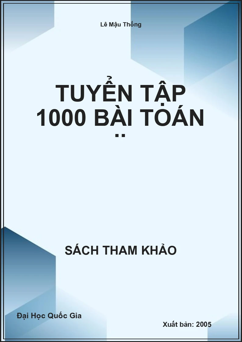 Tuyển tập 1000 bài Toán ..