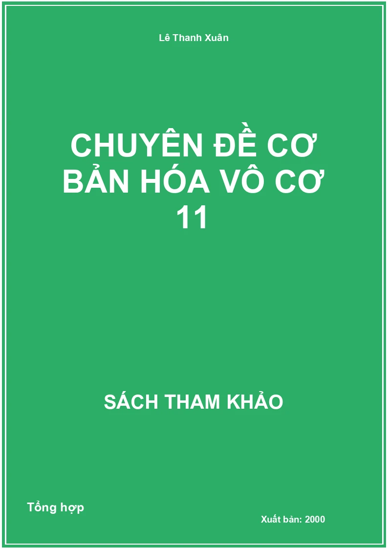 Chuyên đề cơ bản Hóa vô cơ 11