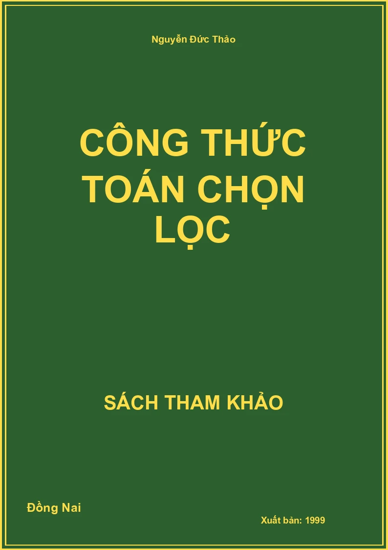 Công thức toán chọn lọc