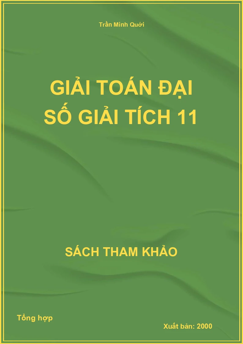 Giải toán Đại số giải tích 11