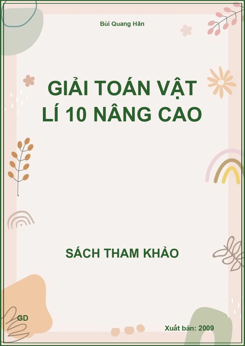 Giải toán Vật lí 10 nâng cao