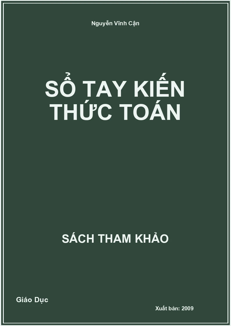 Sổ tay kiến thức Toán