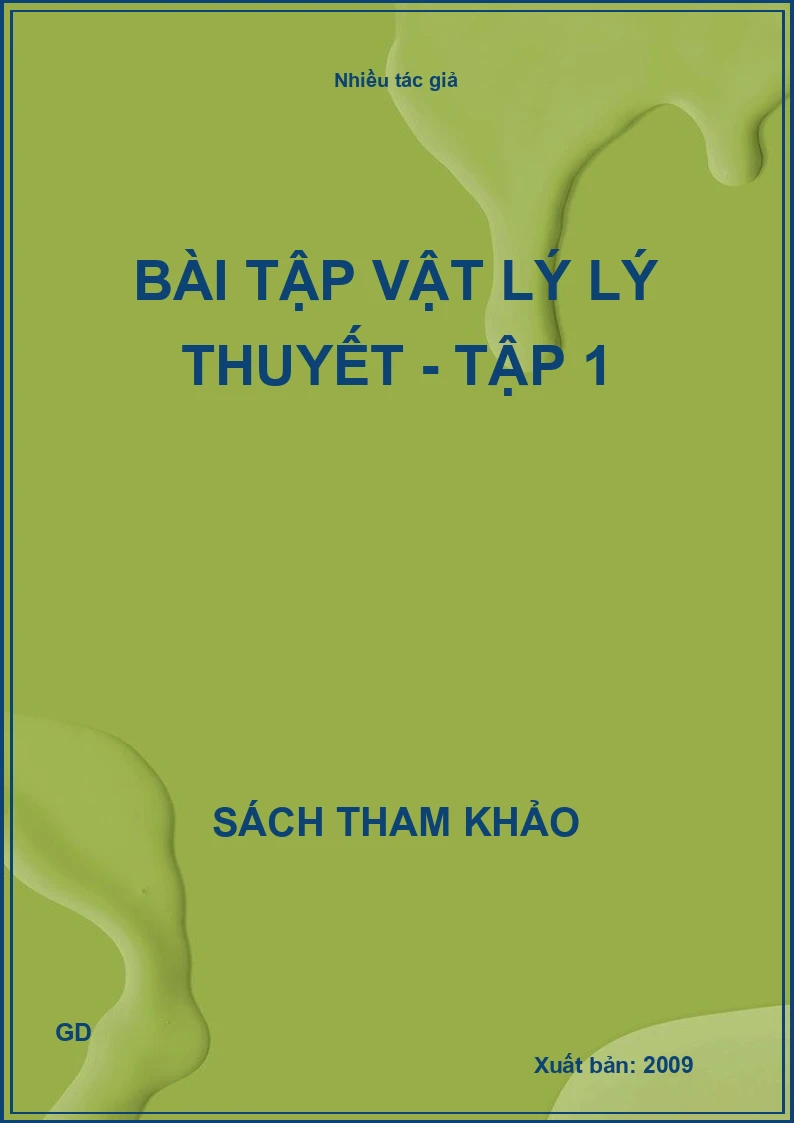 Bài tập vật lý lý thuyết - Tập 1