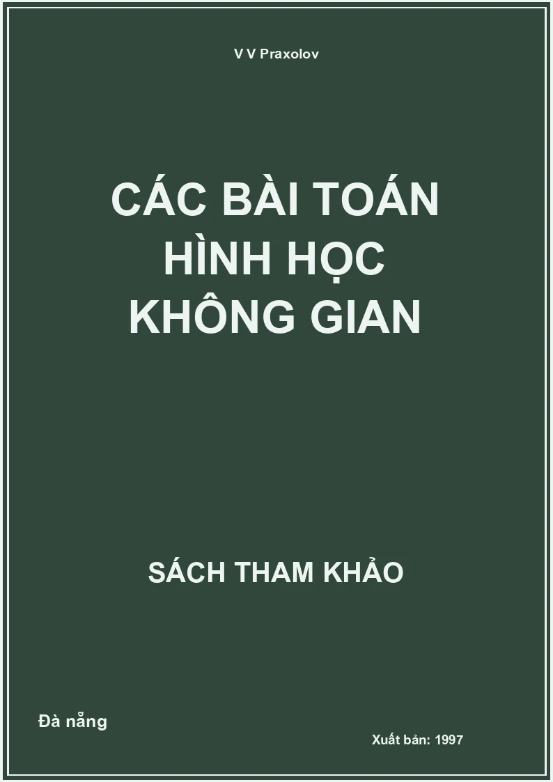 Các bài Toán Hình học không gian