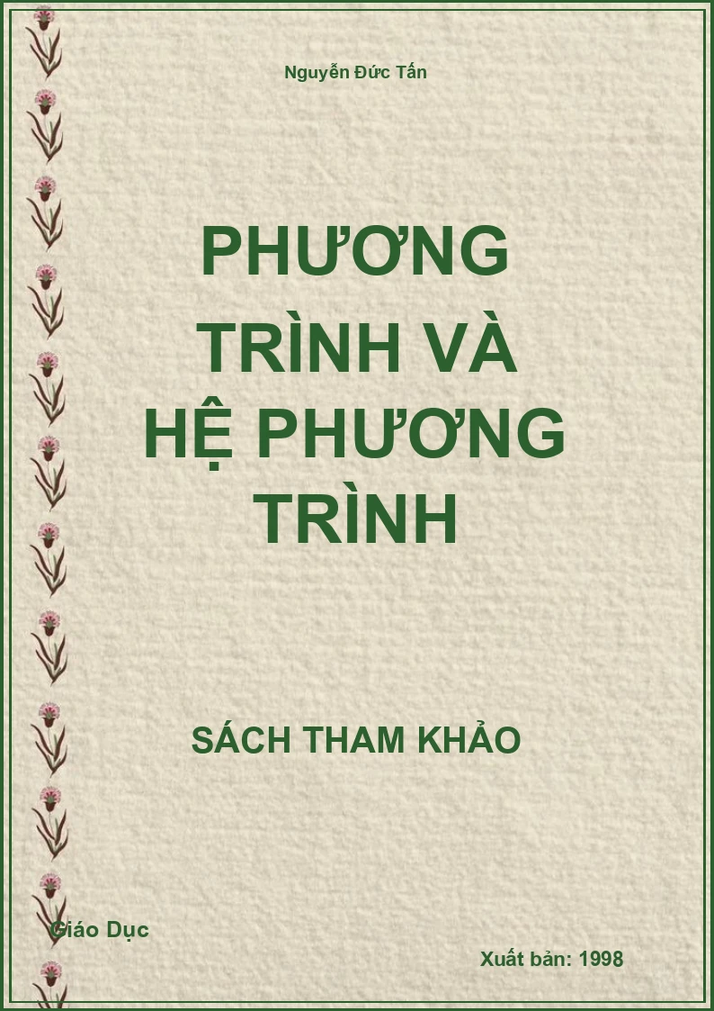 Phương trình và hệ phương trình