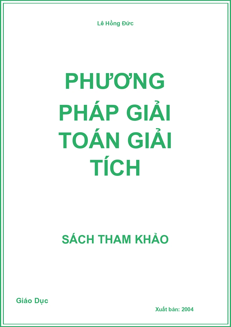 Phương pháp giải toán giải tích