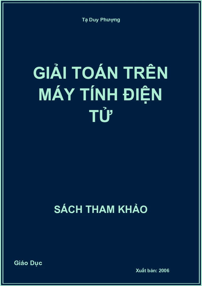 Giải toán trên máy tính điện tử