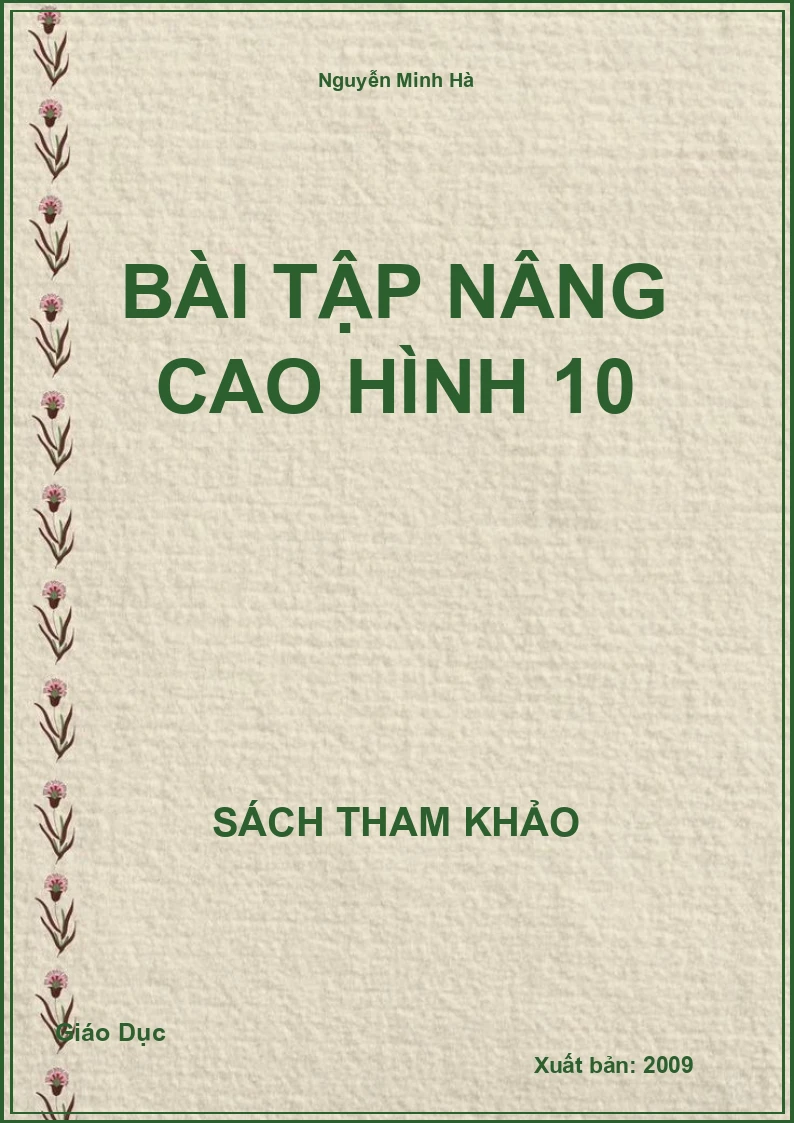 Bài tập nâng cao hình 10