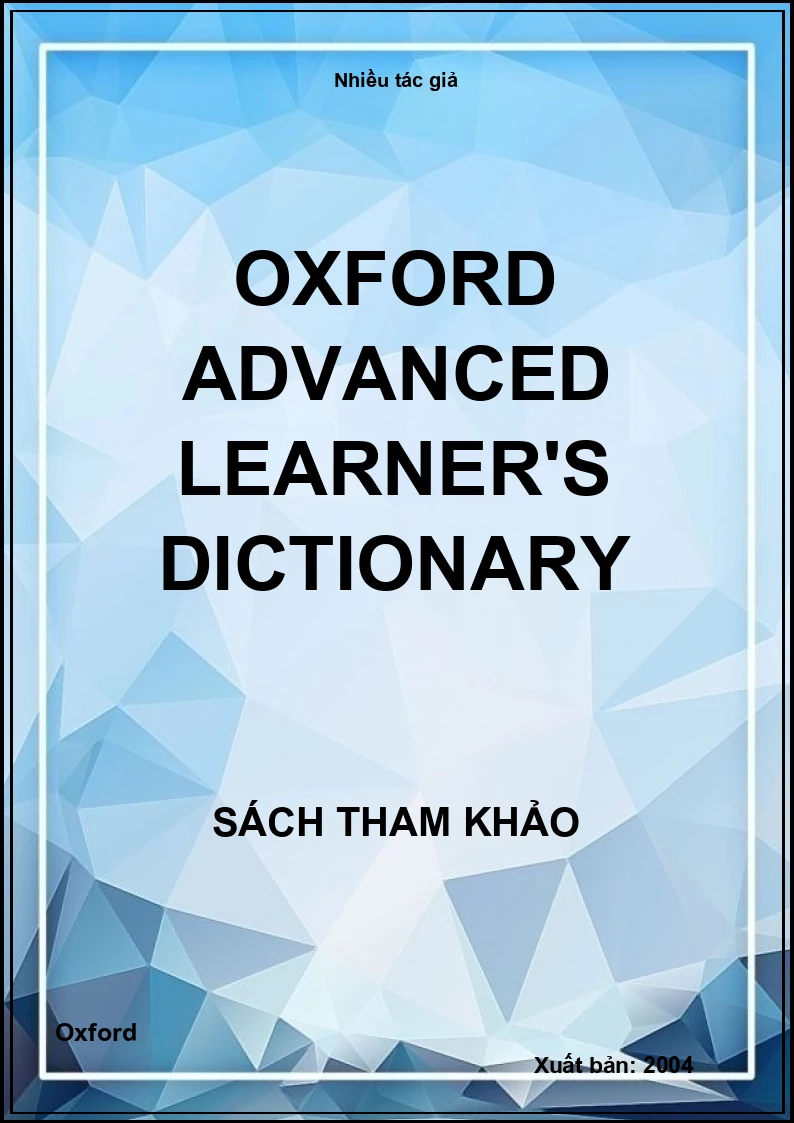 Oxford ADVANCED LEARNER'S Dictionary