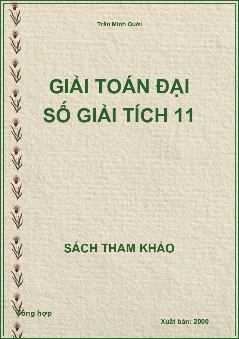 Giải toán Đại số giải tích 11