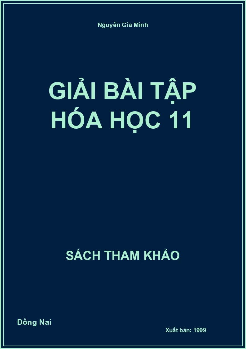 Giải bài tập Hóa học 11