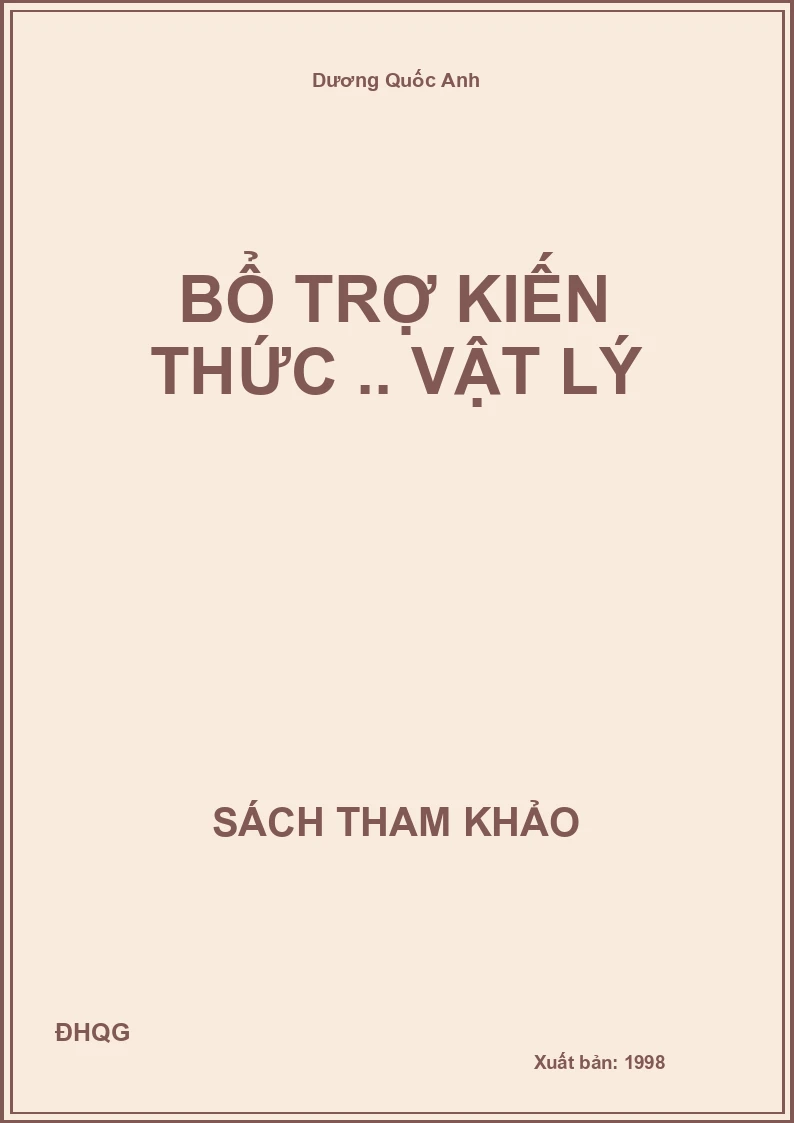 Bổ trợ kiến thức .. vật lý