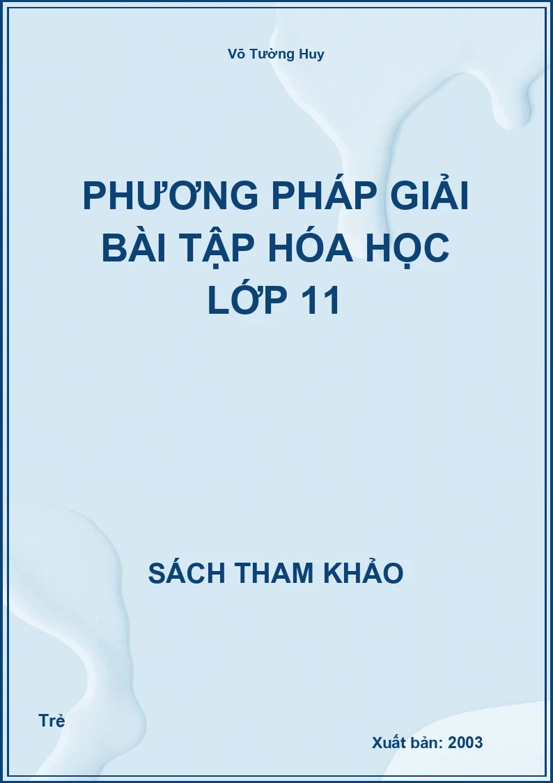Phương pháp giải bài tập Hóa Học lớp 11