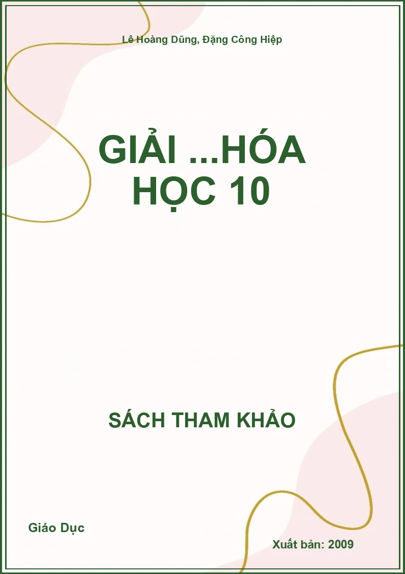 Giải ...Hóa học 10