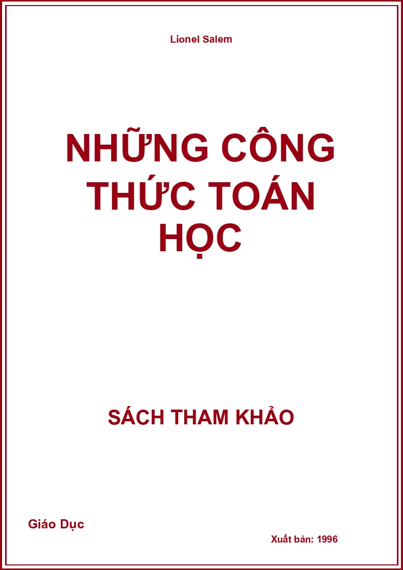 Những công thức Toán học