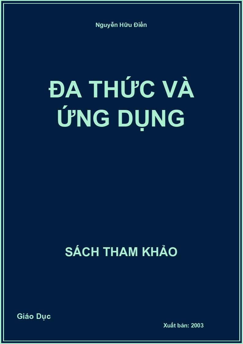 Đa thức và ứng dụng