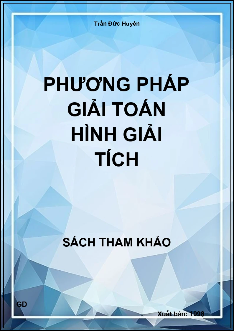 Phương pháp giải toán hình giải tích