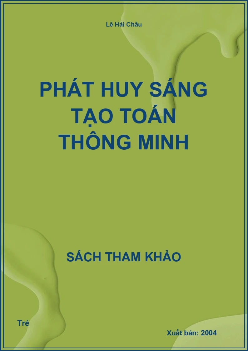 Phát huy sáng tạo toán thông minh