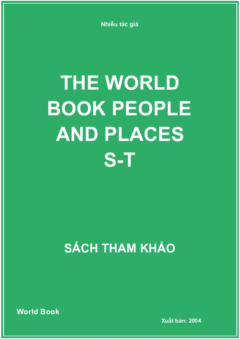 The World Book PEOPLE AND PLACES S-T