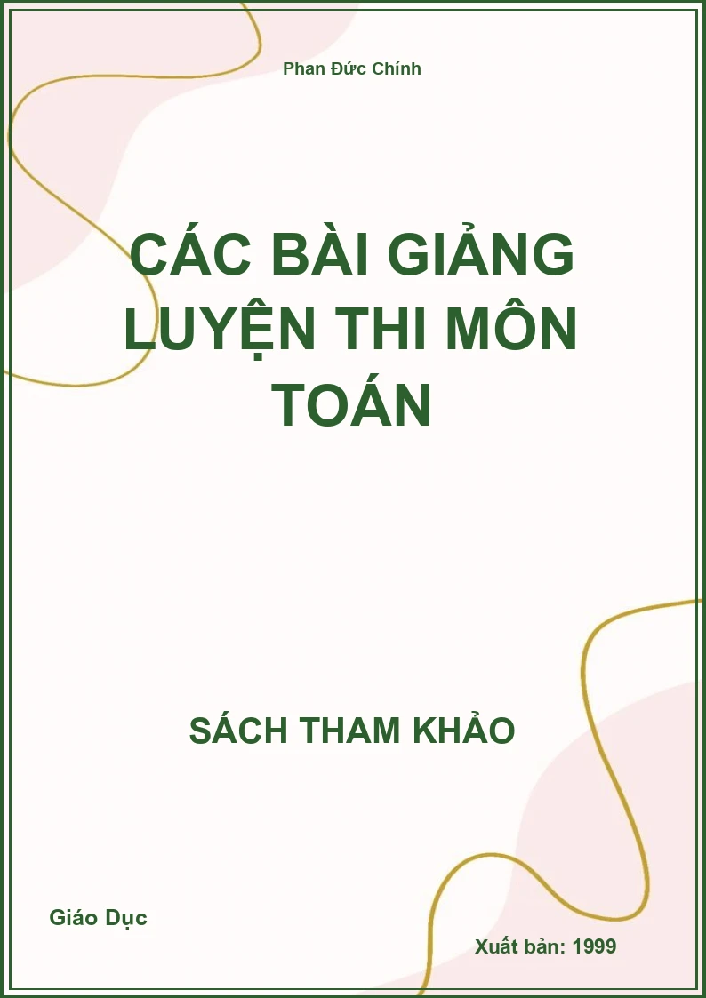 Các bài giảng luyện thi môn Toán