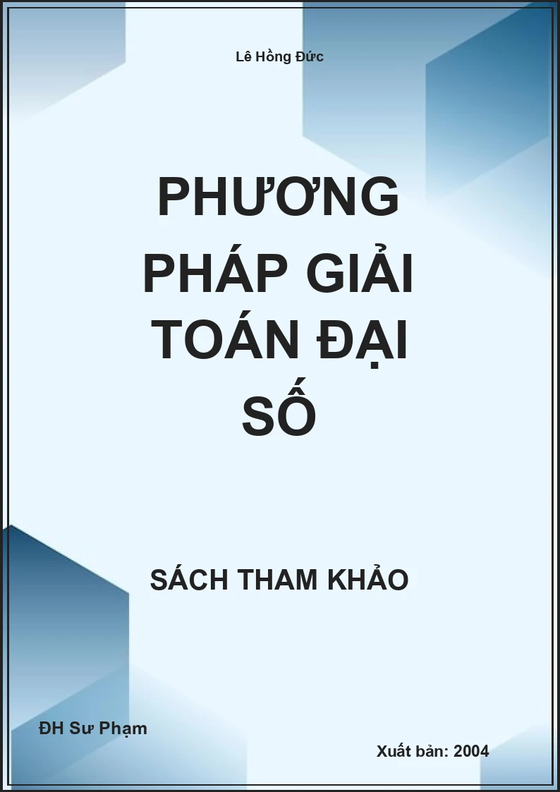 Phương pháp giải toán Đại số