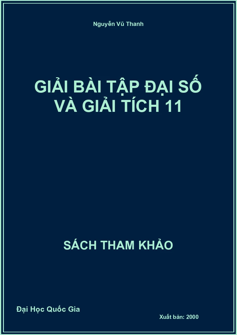 Giải bài tập Đại số và Giải tích 11