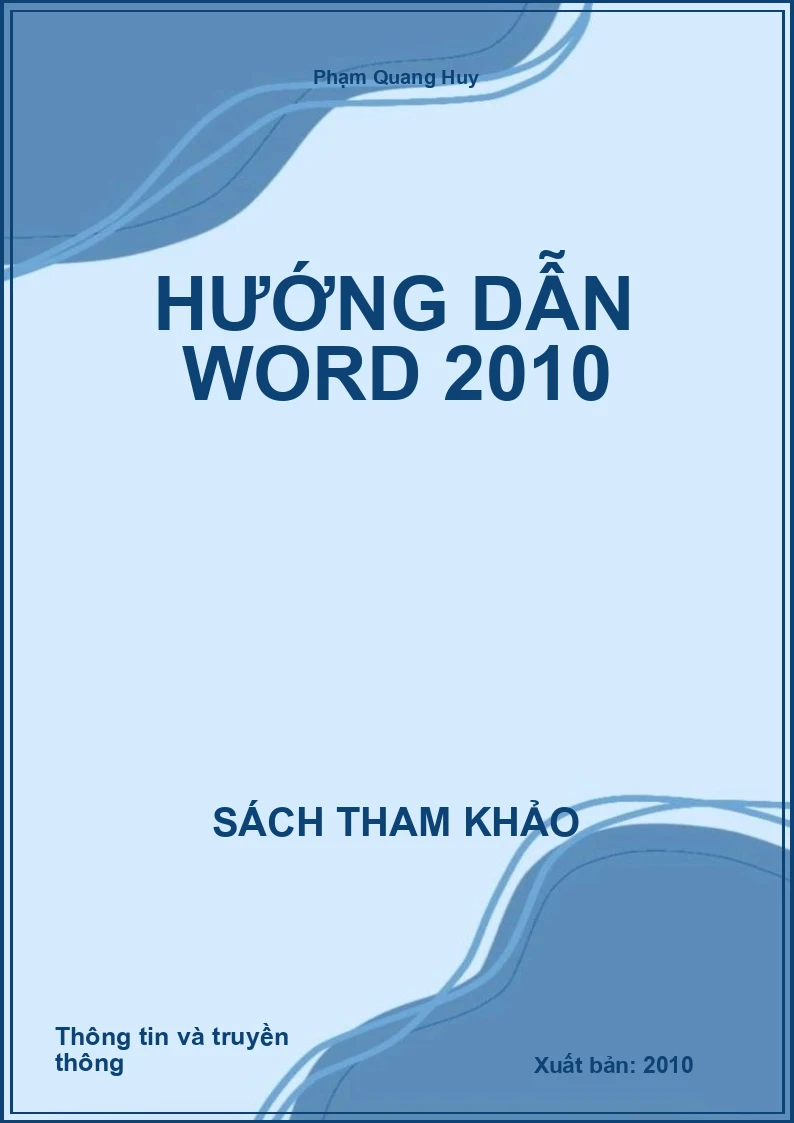 Hướng dẫn Word 2010