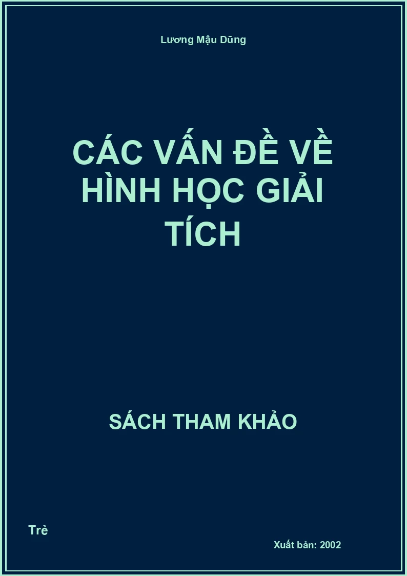 Các vấn đề về Hình học giải tích