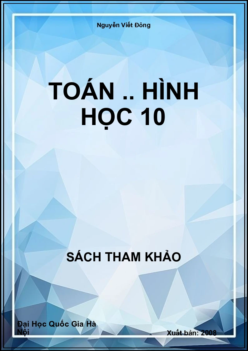 Toán .. Hình học 10