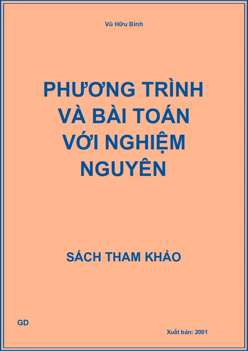 Phương Trình và bài Toán với nghiệm nguyên