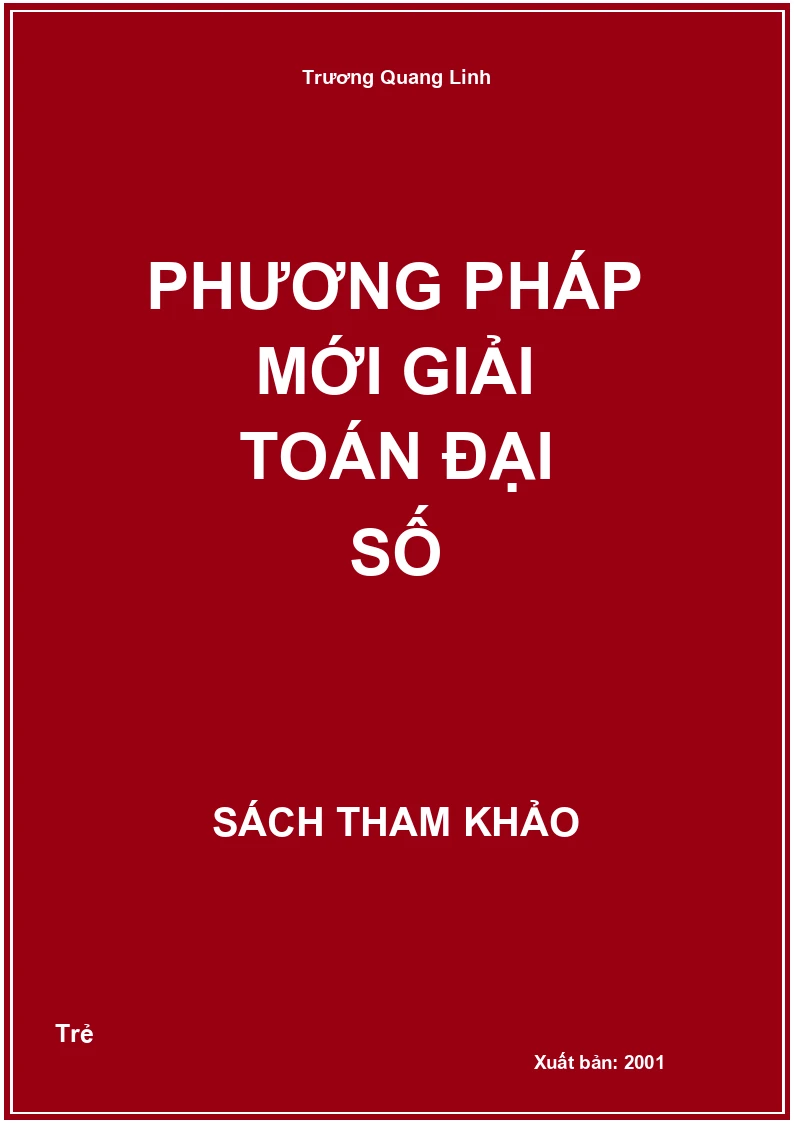 Phương pháp mới giải toán Đại số