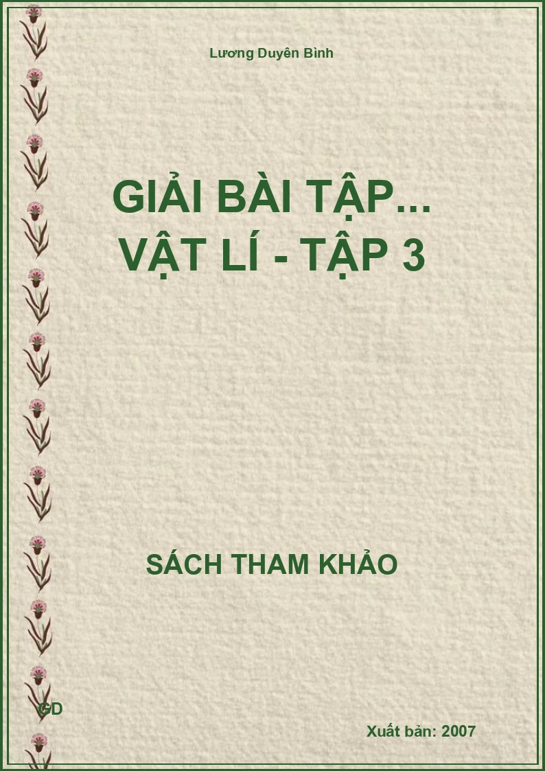Giải bài tập... Vật lí - Tập 3
