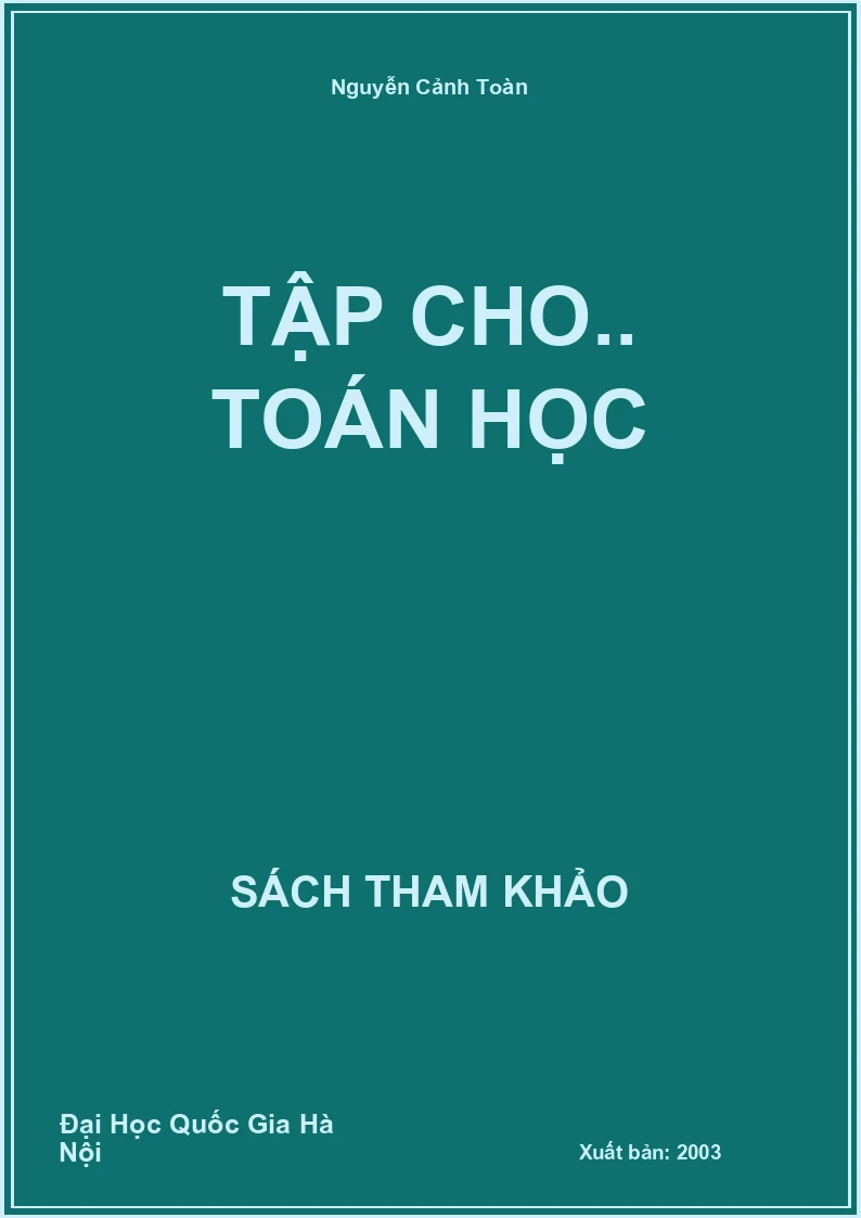 Tập cho.. toán học