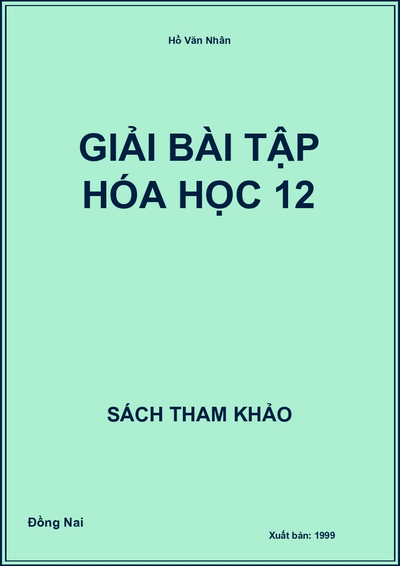 Giải bài tập Hóa Học 12