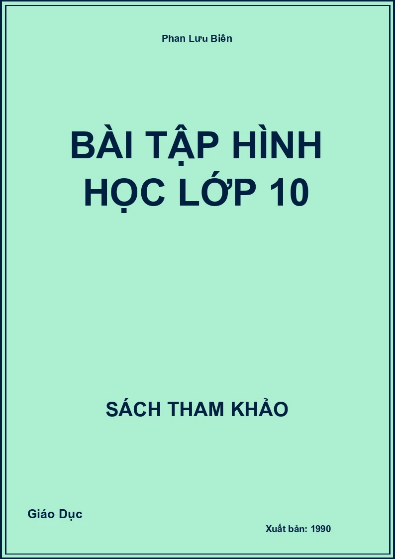 Bài tập hình học lớp 10