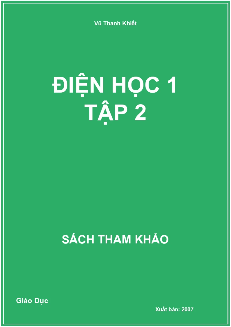 Điện học 1 Tập 2