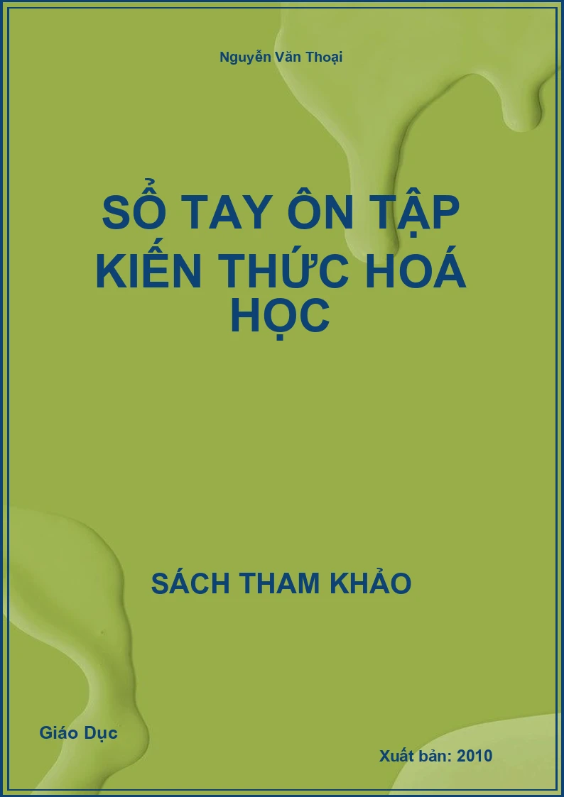 Sổ tay ôn tập Kiến thức Hoá học